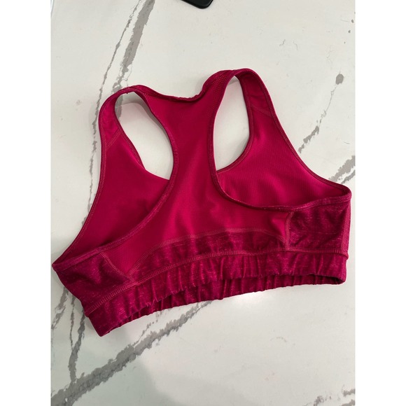 Adidas Pink Compression Sports Bra Magenta Size Small - Picture 3 of 4